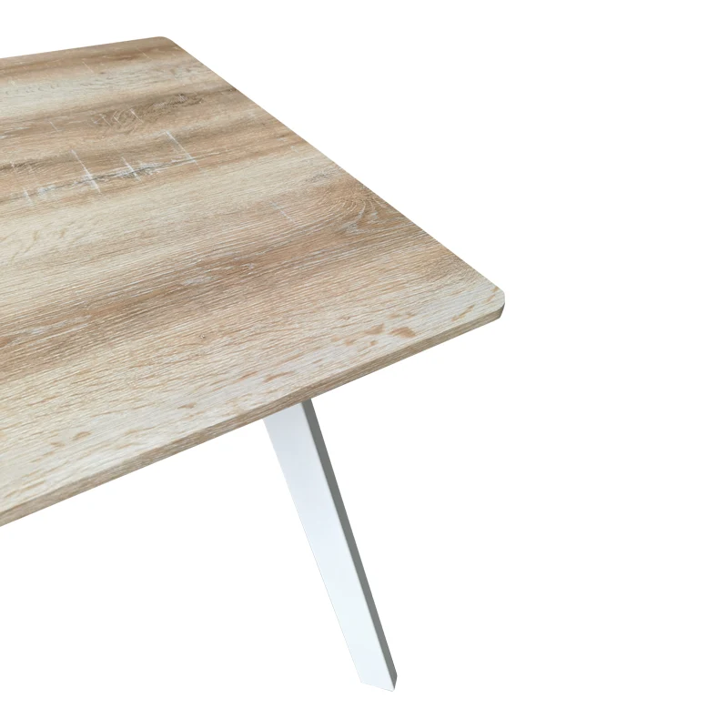 Маса SQUARO sonoma mdf с бели метални крака 80x80x75см