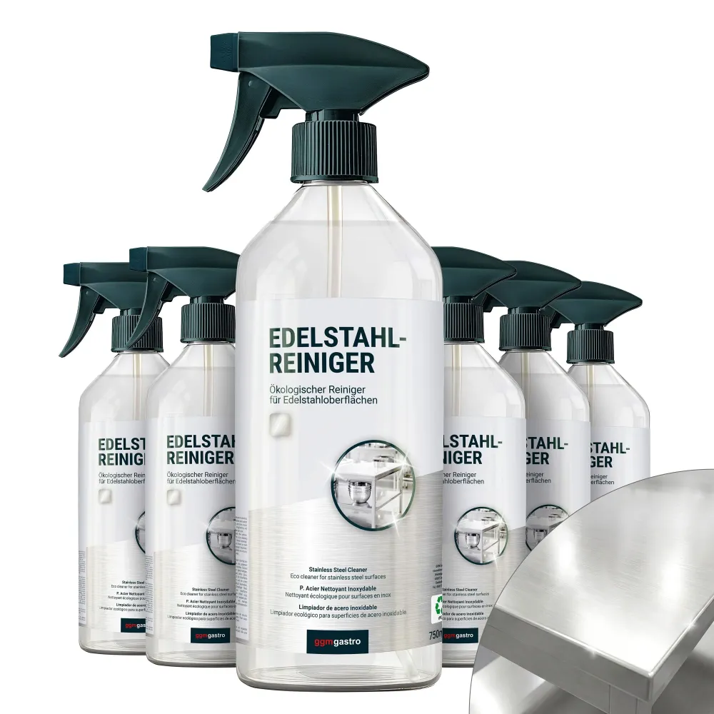 (6 Stück) Edelstahlreiniger á 750ml - Ökologisch & entfettend