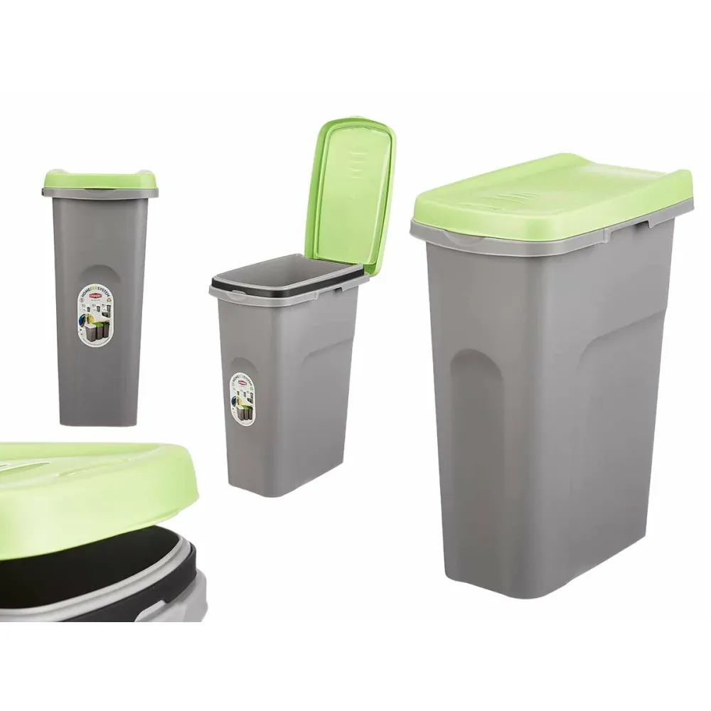 Кошче за боклук Stefanplast Зелен Сив Пластмаса 25 L (6 броя)