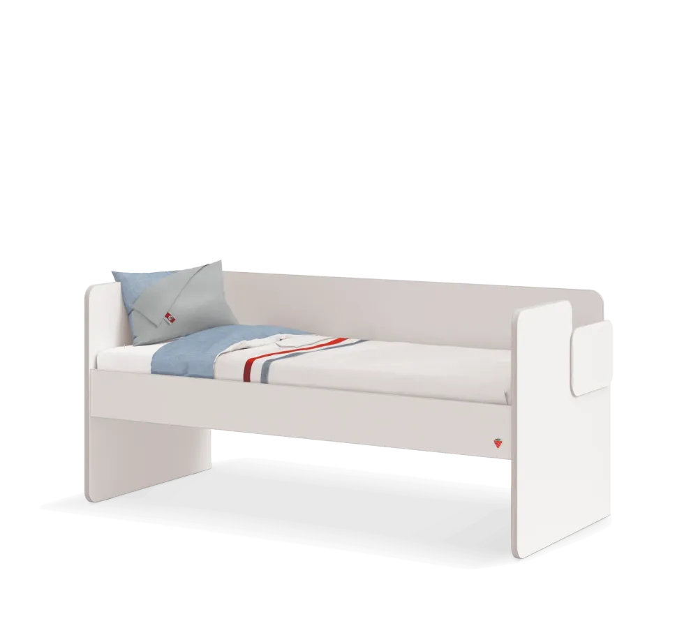 Модулно двуетажно легло «Studio White» - Сет 1, с три легла и стълби с чекмеджета