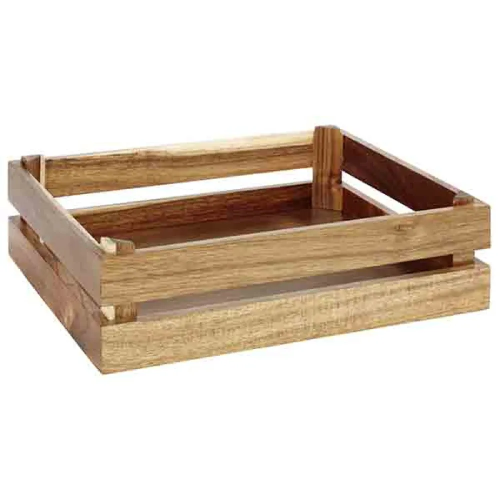 Дървена кутия за аксесоари за блок маса SUPERBOX - дърво - кафяв - правоъгълна - Височина:105mm - съвместима с GN 1/2