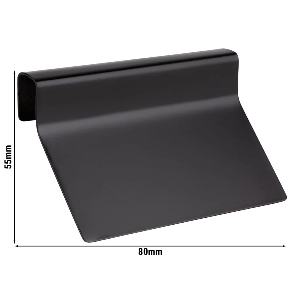 (12 бр.) Етикети за надписване SUPERBOX - Метал - 80x15mm - черни - за всички SUPERBOX кутии