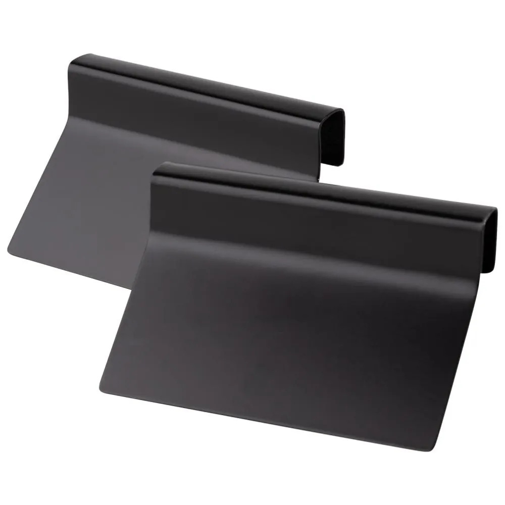 (12 бр.) Етикети за надписване SUPERBOX - Метал - 80x15mm - черни - за всички SUPERBOX кутии