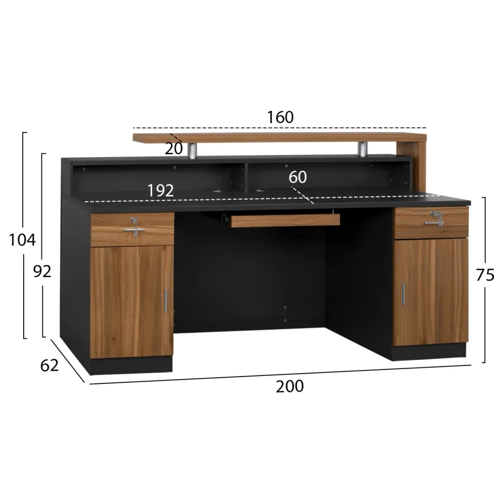 Професионално рецепционно бюро Supreme 200x62x104