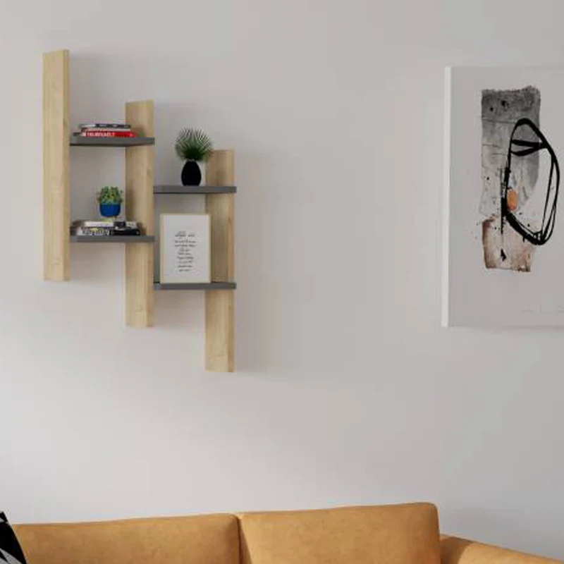 Стенен рафт Tabal цвят дъб 49,4x14,5x85см