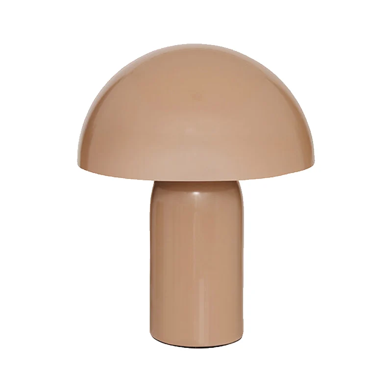 Table lamp mushi metal beige color d20x24,5cm
