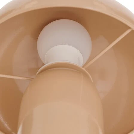 Table lamp mushi metal beige color d20x24,5cm