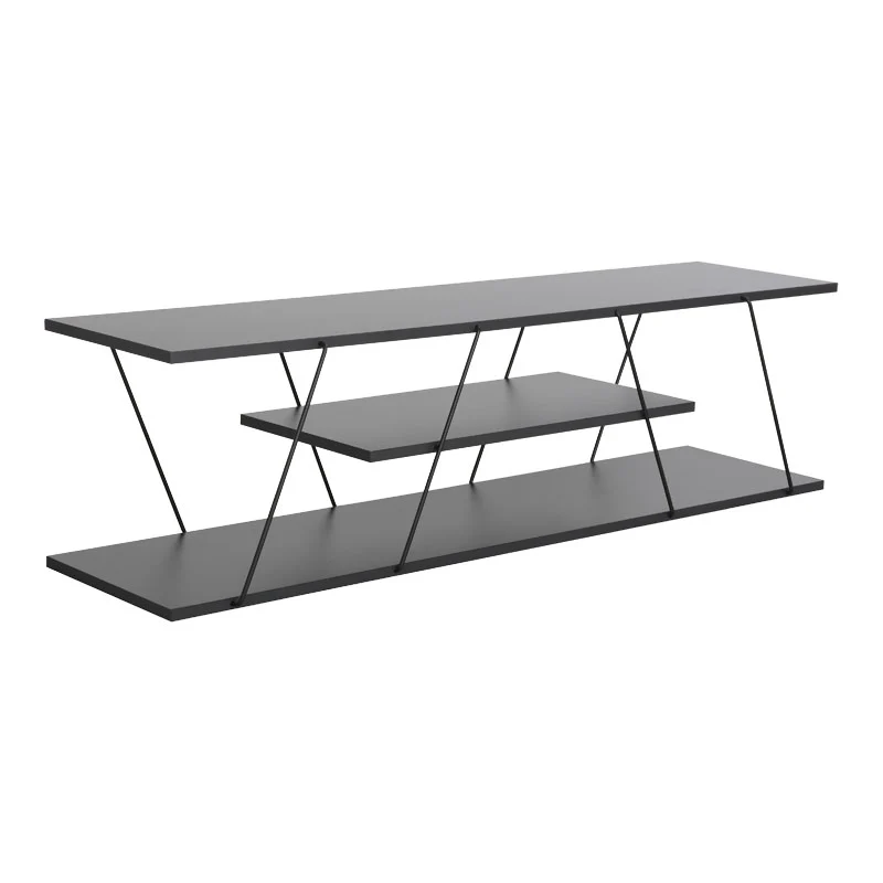ТВ Шкаф TARS тъмно сиво-черно 120x30x33см