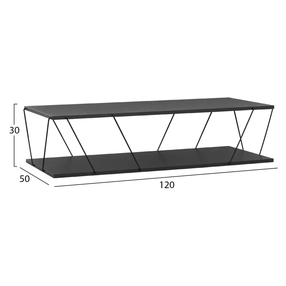 Холна маса TARS черен цвят 120X50X30см
