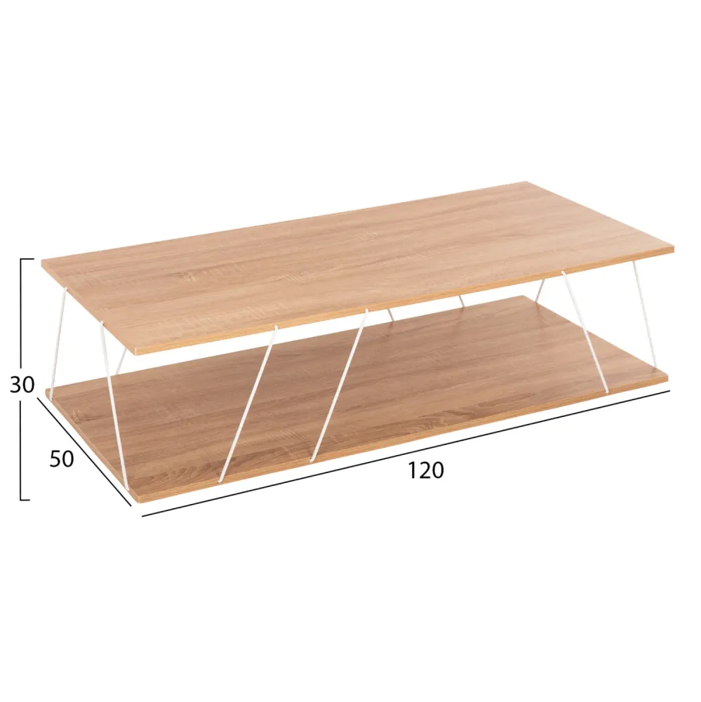 Холна маса TARS сонома-бял цвят 120X50X30см