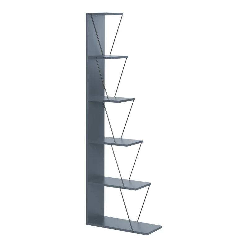 Библиотека TARS сиво-черно 60x24x146.5cm