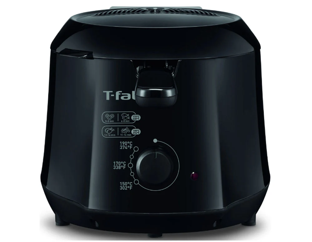Фритюрник Tefal Minicompact FF230831 Principio, 1000W, 1.2 л, Регулируем термостат 150-190°C, Черен