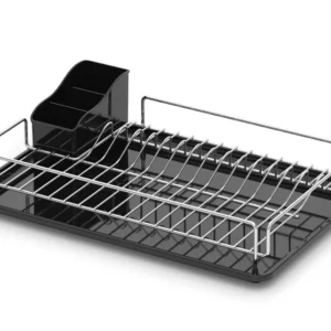 СУШИЛНИК ЗА СЪДОВЕ TEKNO TEL KB-006BP , 2 нива , хром-черна тавичка