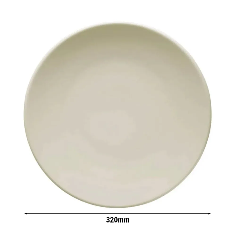 (12 бр.) TEOS - Плоска чиния - Порцелан - Ø320mm - Крем