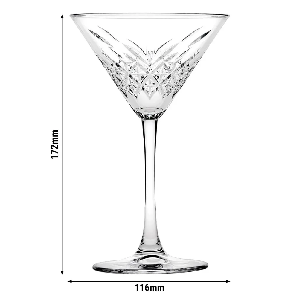 (12 бр.) чаша за мартини - TIMELESS - 230 ml - Прозрачна