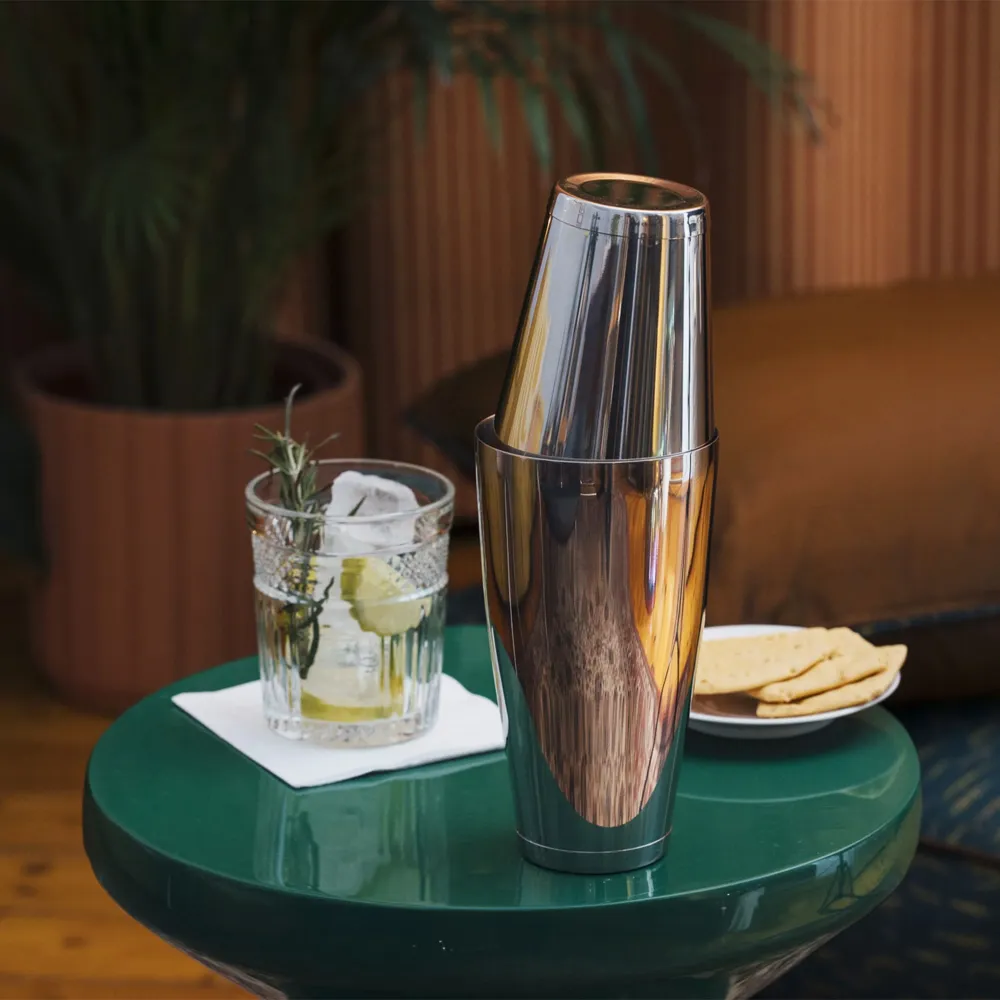 (6 бр.) Шейкър Tin‑Tin - 2 части - неръждаема стомана - 0,7l