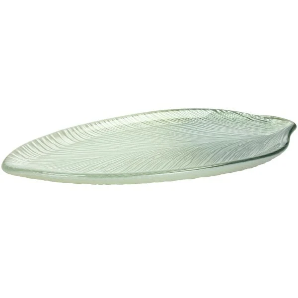 Чиния/Поднос Tognana, Galassia Leaf, 30 см, Стъкло, Зелен