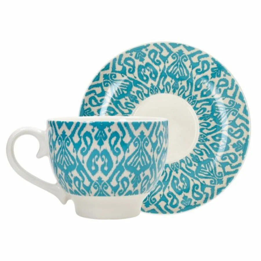 Чаша за закуска Tognana, Milk & Ikat, 480 мл, Порцелан, Син