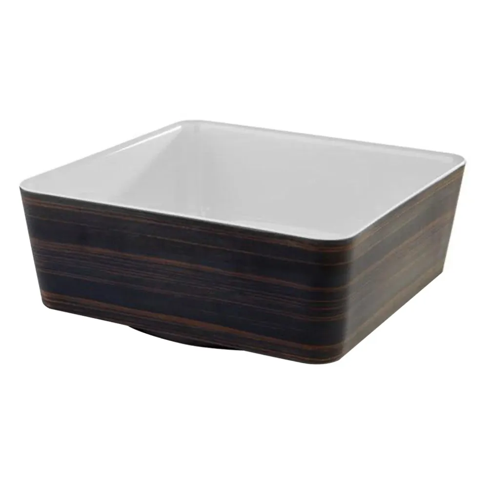 (6 бр.) Купа - UNIVERSAL - Меламин - 3.5L - правоъгълна - 240x240mm - Дълбочина: 90mm - Кафяво