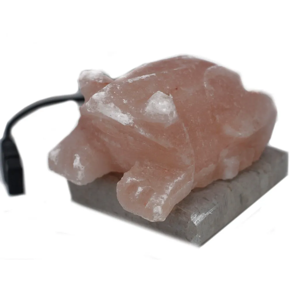 Хималайска солна лампа USB Многоцветна жаба
