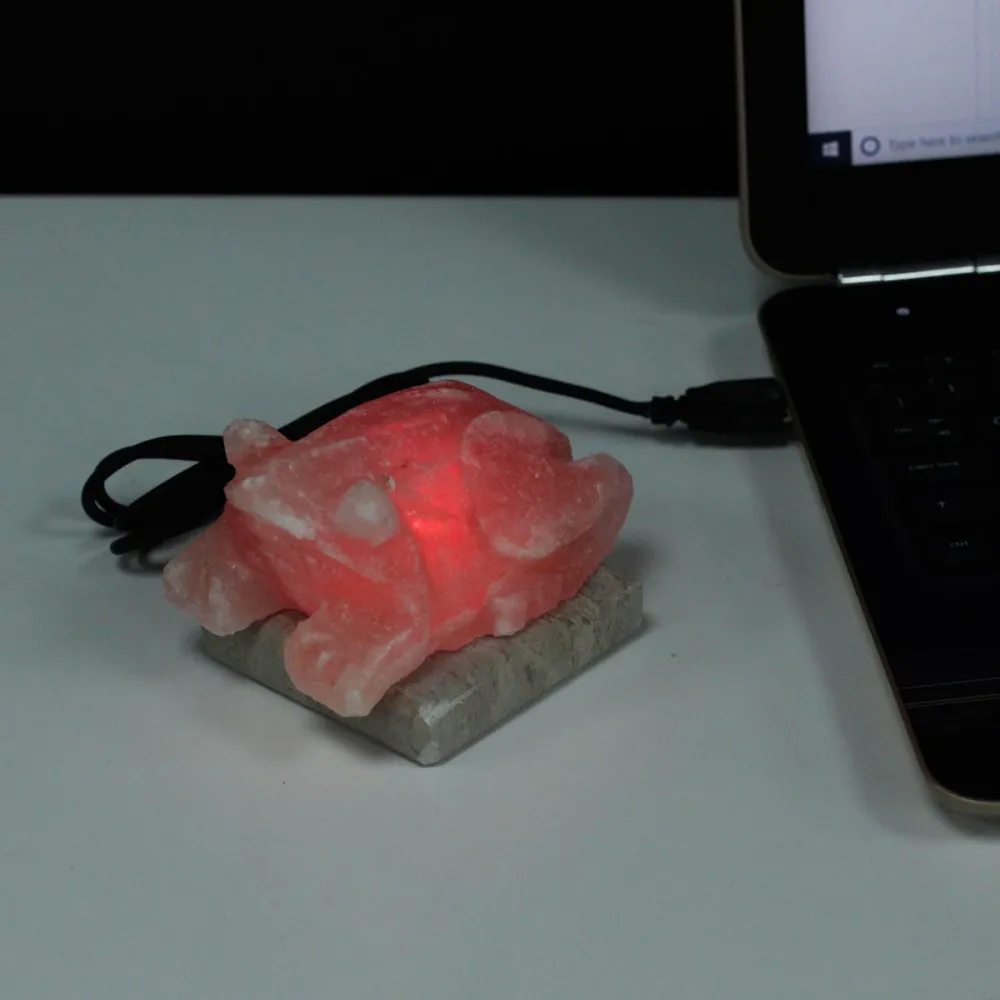 Хималайска солна лампа USB Многоцветна жаба