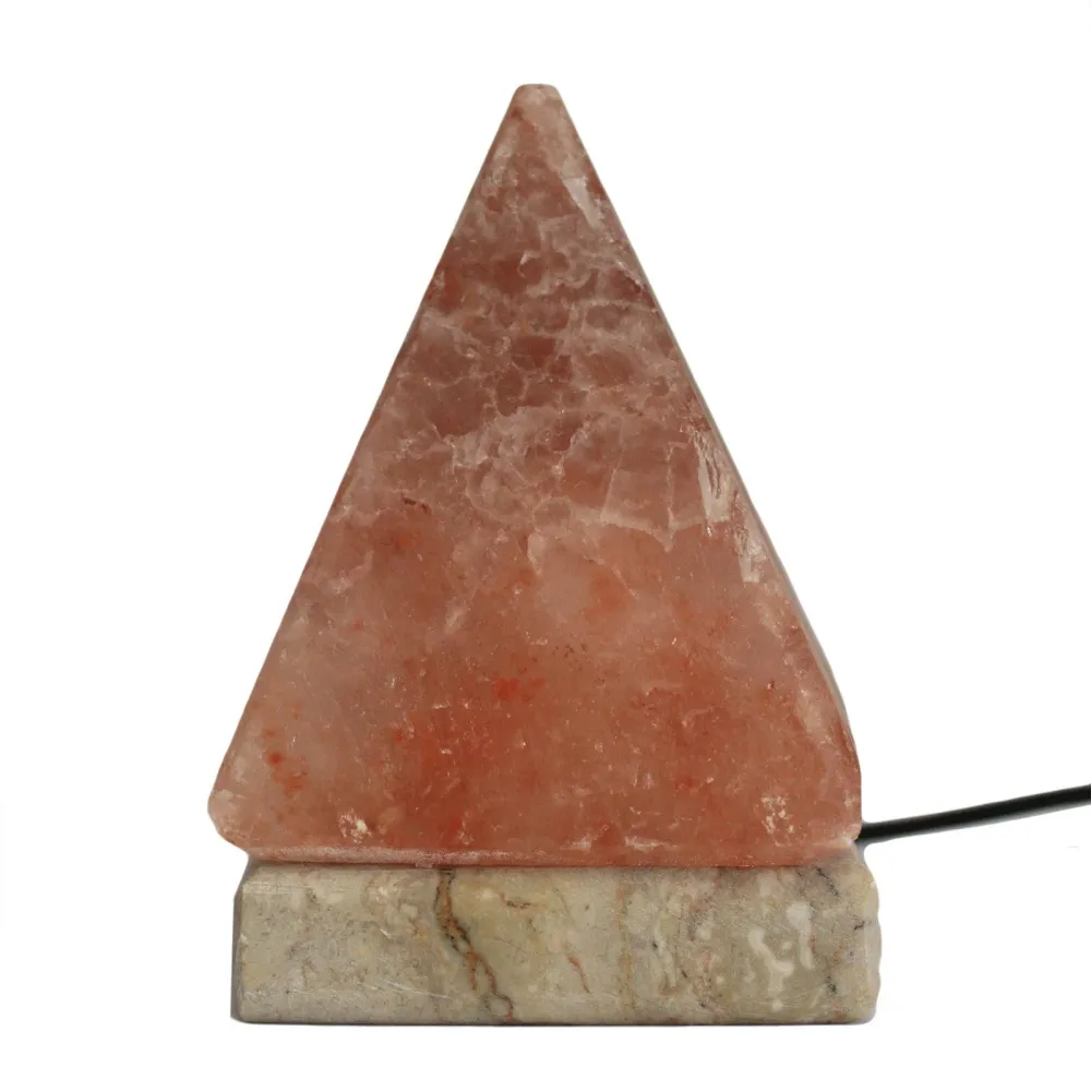 Пирамида от хималайска сол с USB, многоцветна, 9 см