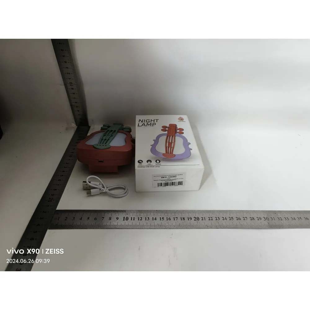 Нощна лампа, със защита за очите, топла светлина, зареждане през USB, ABS, / червена