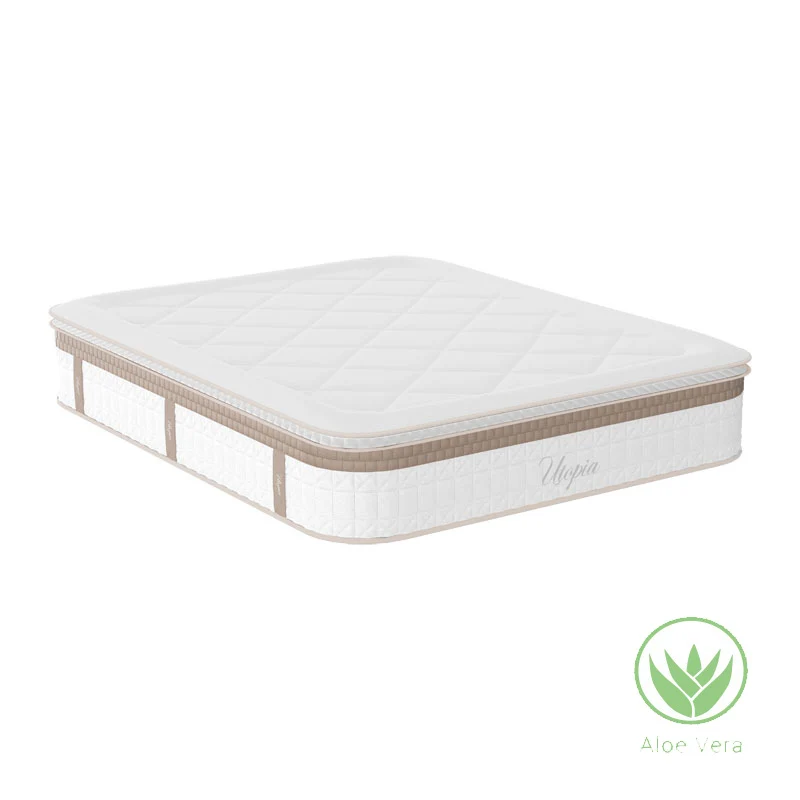 Покет пружинен матрак UTOPIA с горен слой от алое вера 30-32см 140x200см