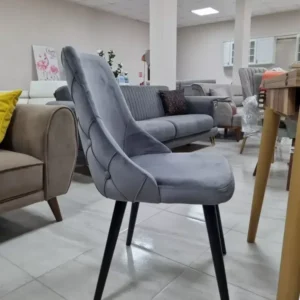 Трапезен стол VALENCIA кадифе сив