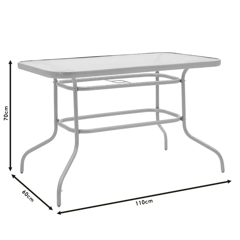 Трапезен комплект 5бр VALOR-OBBI pe кафяв-метал 110x60x70см