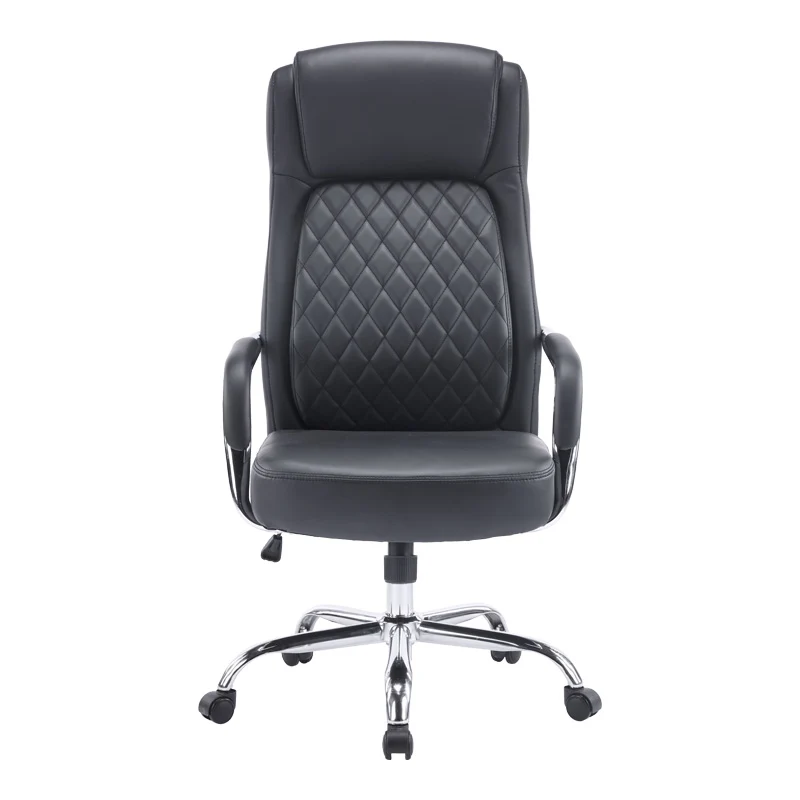 Мениджърски офис стол Venza черен pu 70x65x117-124см