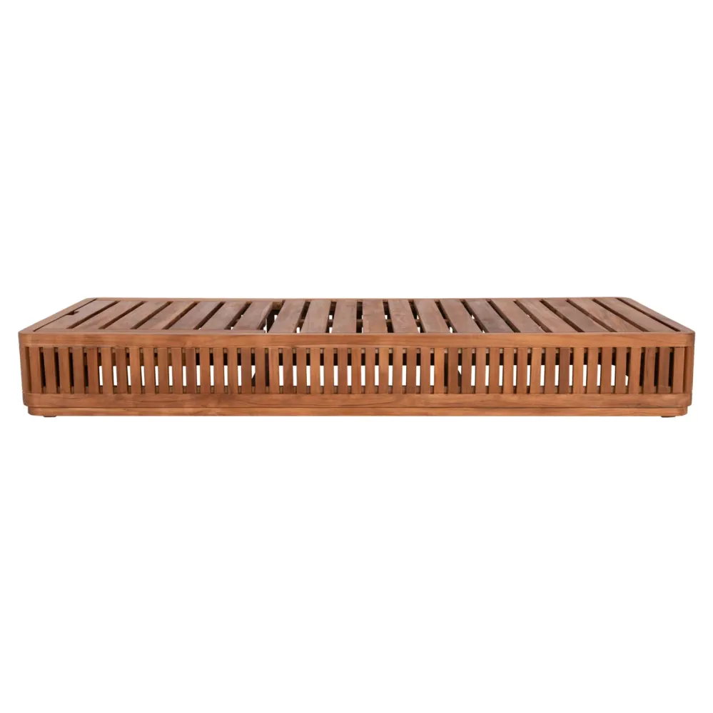 Шезлонг VERNON тиково дърво естествен цвят 200x80x25см.