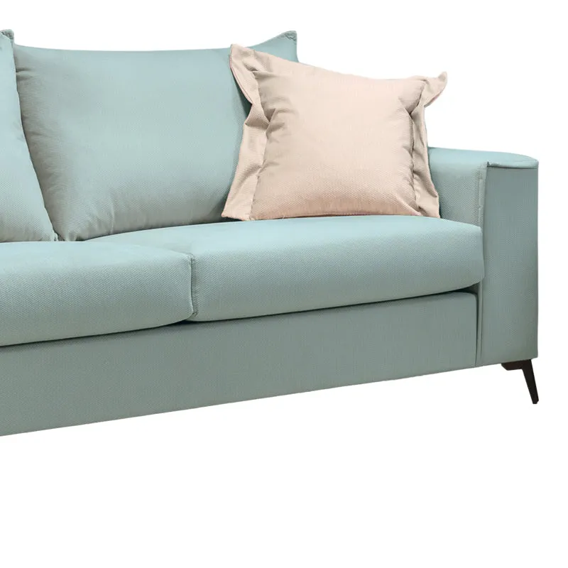 Verona 3-местен диван мента плат с кремави възглавници 225x93x100см