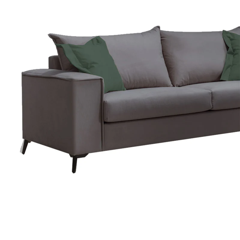 3 местен диван Verona антрацит - възглавници кипарис 225x93x100см