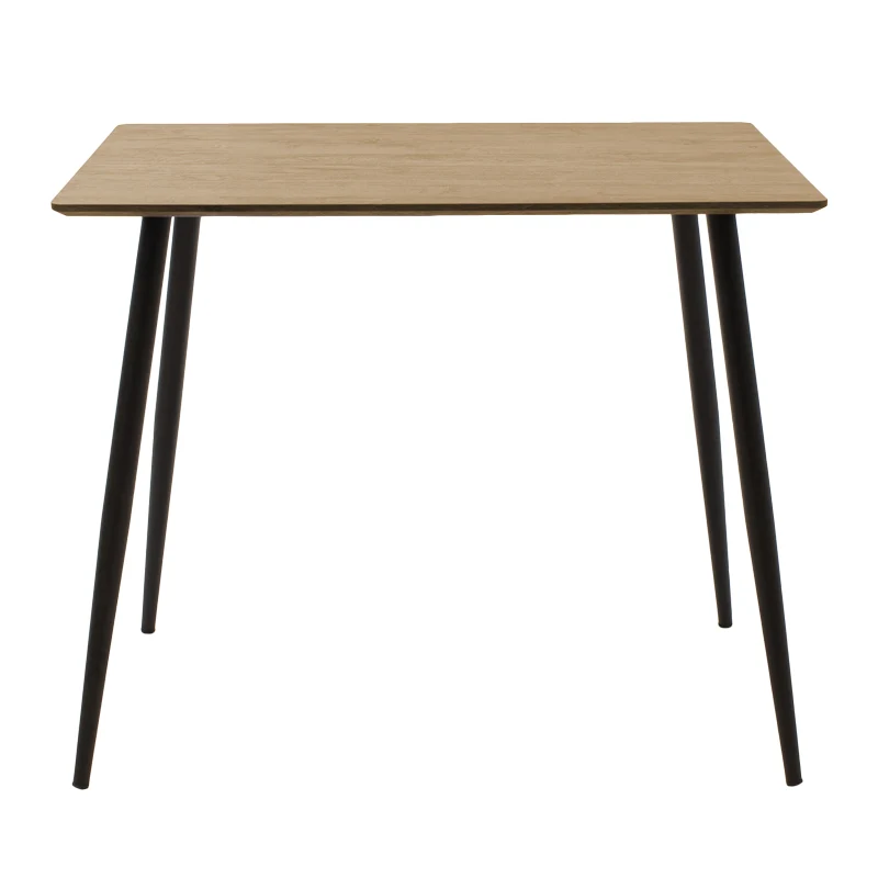 Комплект трапезна маса и столове VERONA от 3 pp-mdf цвят черно-сонома 70x70x75см
