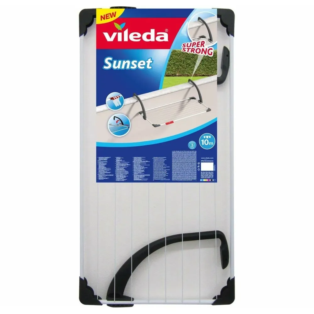 Простор Vileda 157229 Sunset CJ6 За окачване на балкон Стомана Бял Смола (110 x 56 x 28 cm) (10 m)