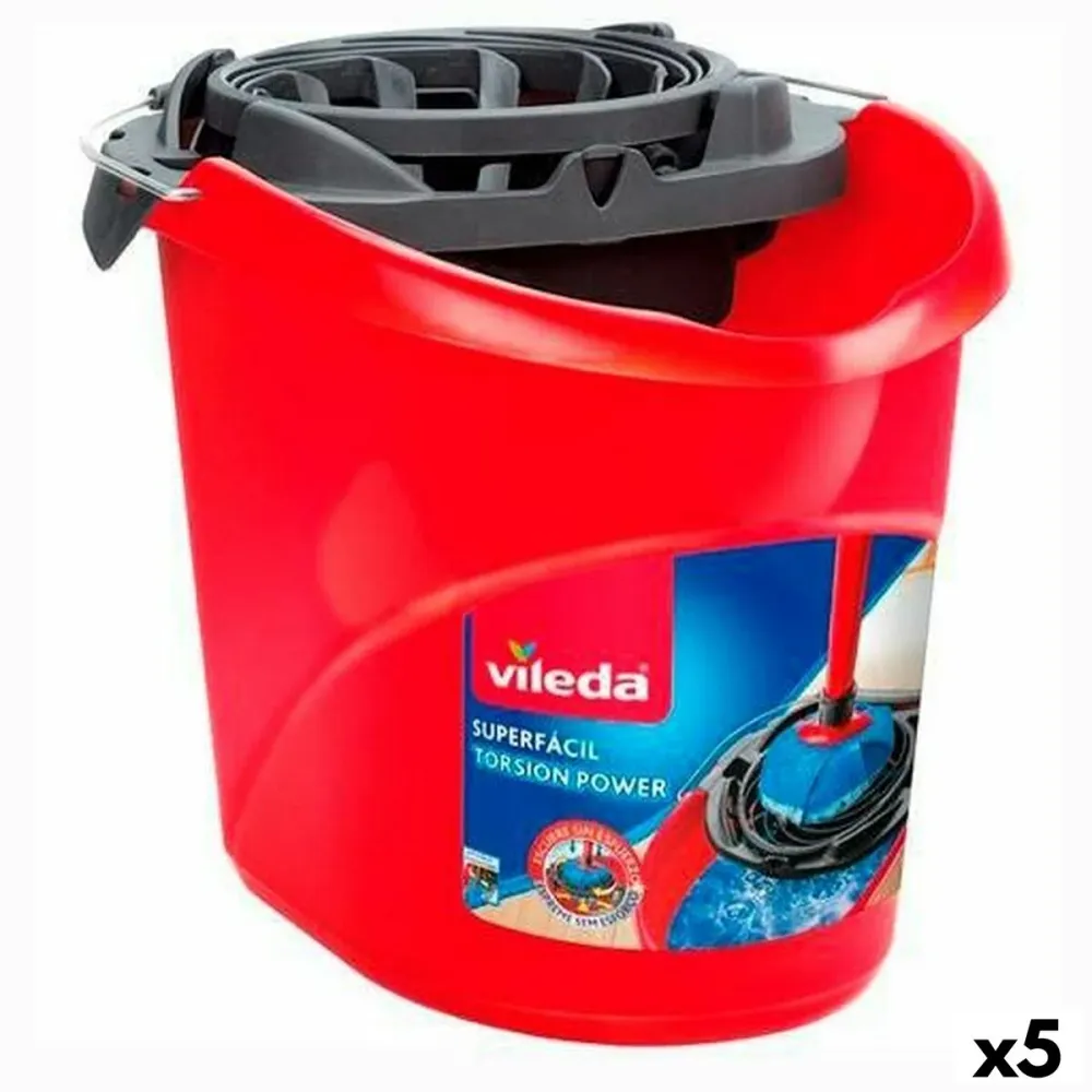 Кофа за Почистване Vileda Червен 10 L (5 броя)