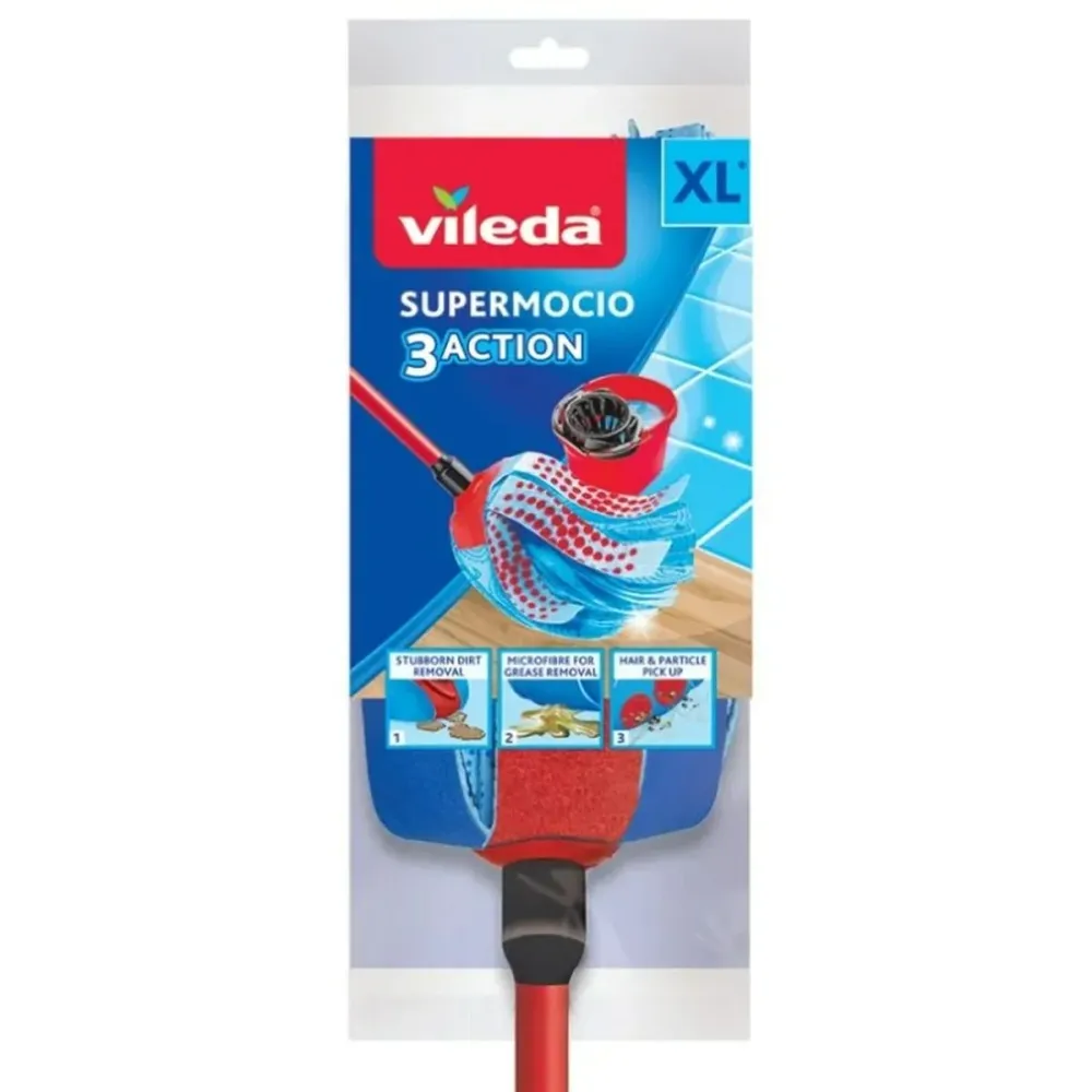 Моп Vileda 3Action Velour XL Син Червен