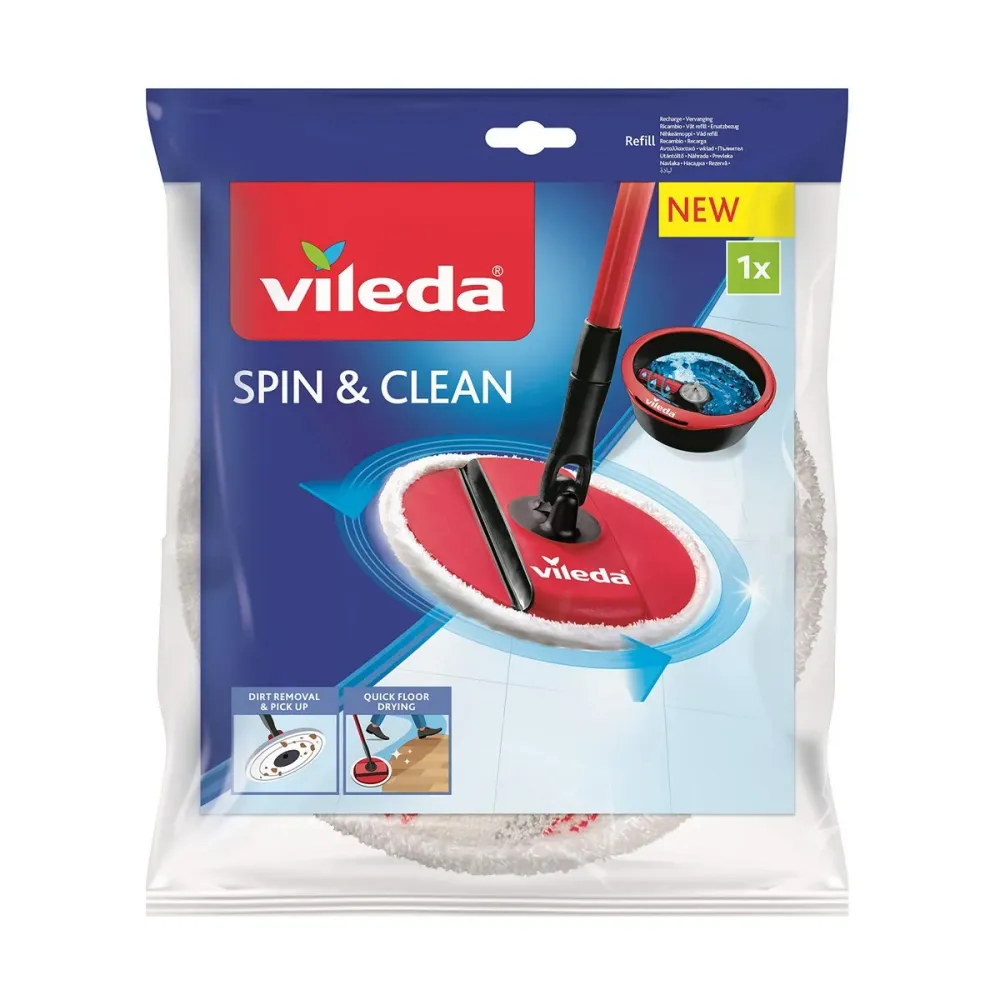 Резервен Моп за Бърсане Vileda Spin & Clean Микровлакна