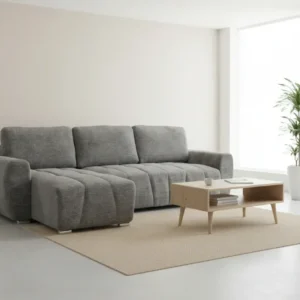 Разтегателен диван Vivad плат в цвят антрацит 275x164x91см