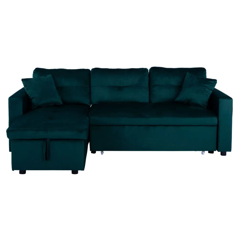 Ъглов разтегател Wayne 224x147x85см. кадифен кипарис