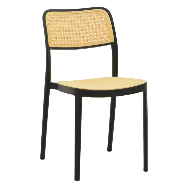 Стол WESTLEY pp natural-черен 55x47x81см