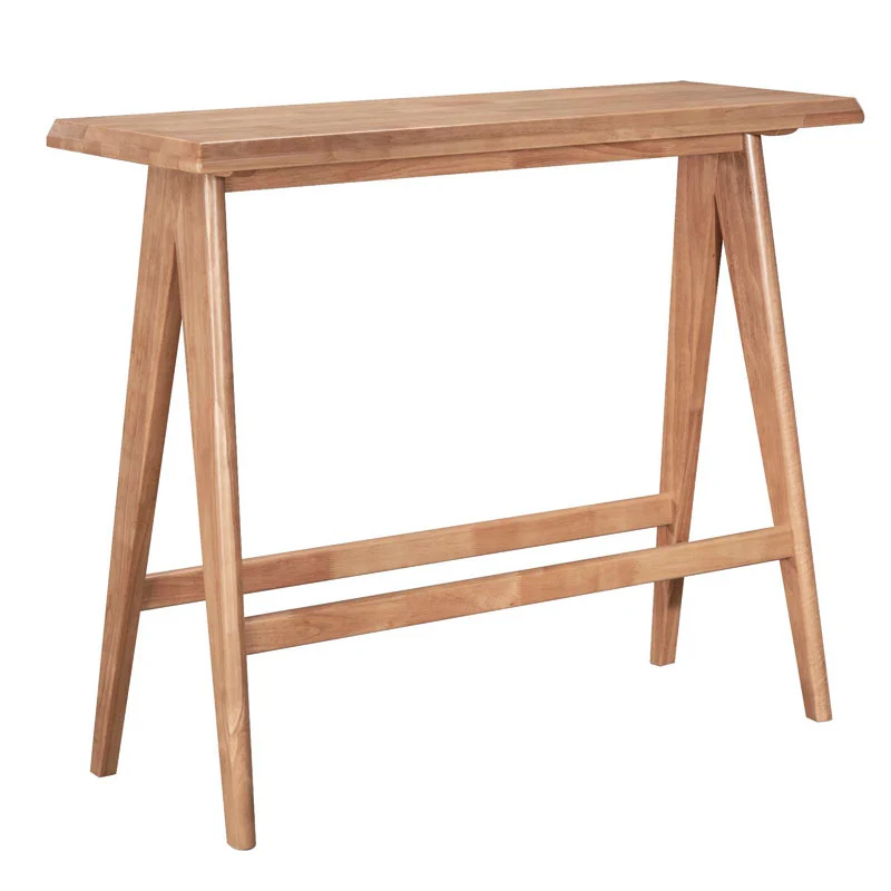 Трапезна бар маса WINSLOW каучуково дърво орех 120x45x100см