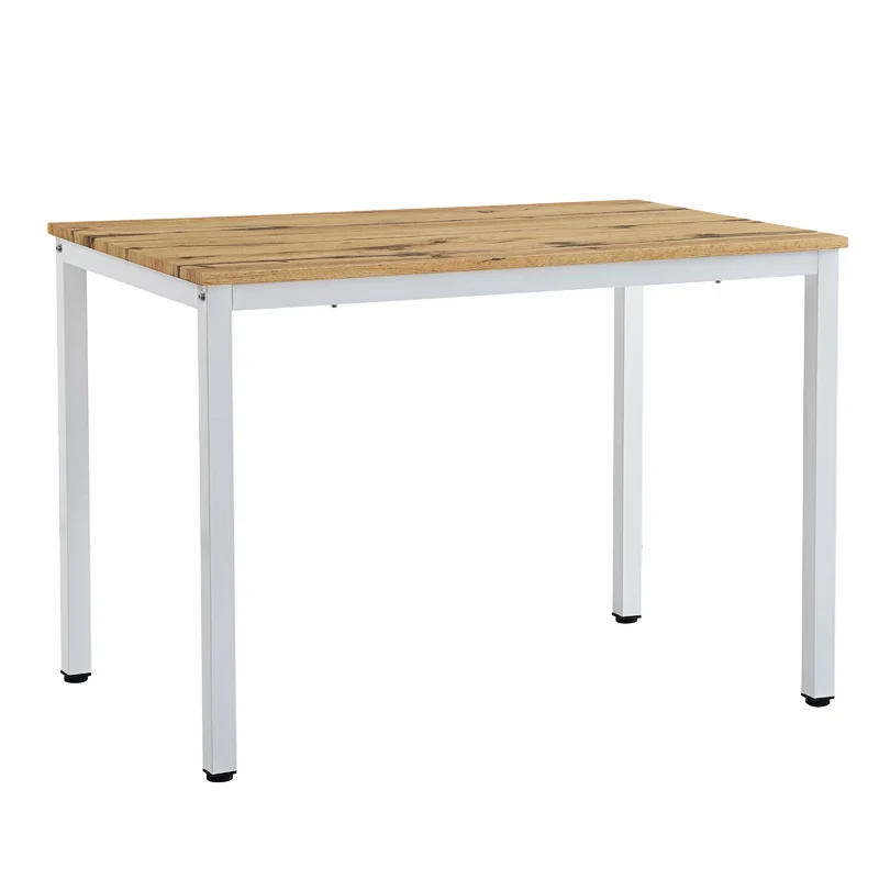 Трапезна маса WITTE МДФ/Метал в цвят сонома с бял крак 110x70x76см