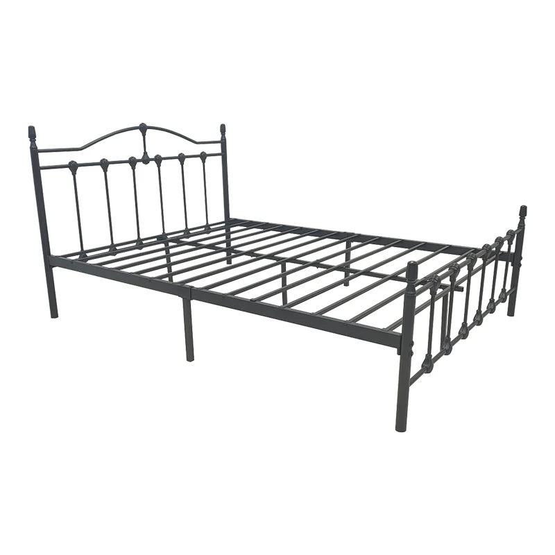 Метално легло Wotso в черен нюанс 150x200см