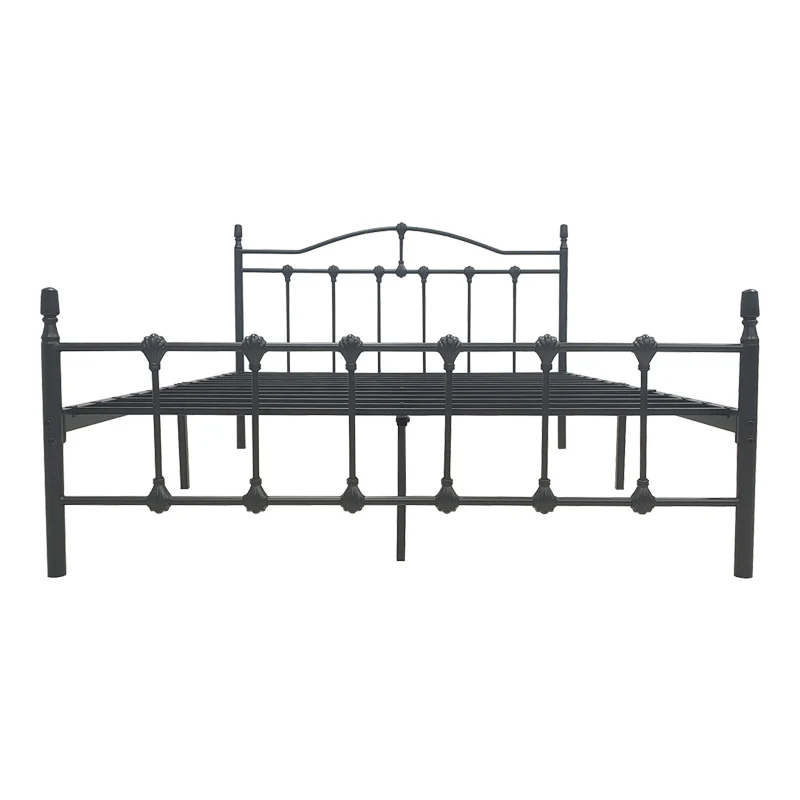 Метално легло Wotso в черен нюанс 150x200см