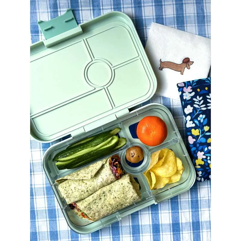 Yumbox Кутия за храна - Тапас XL - 5 отделения - Фисташково зелено/Джунгла