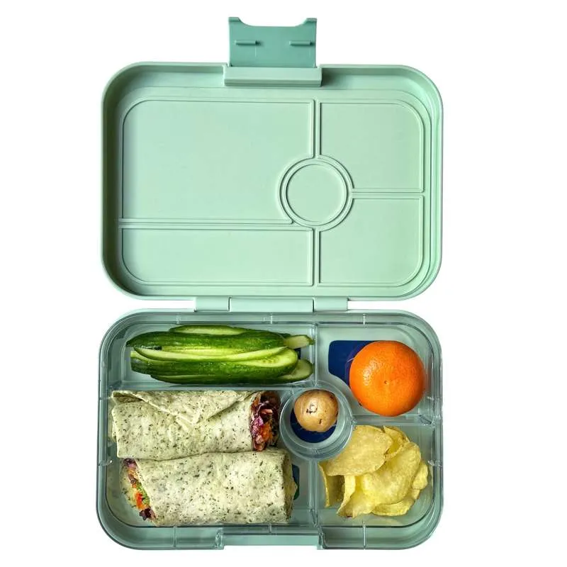 Yumbox Кутия за храна - Тапас XL - 5 отделения - Фисташково зелено/Джунгла