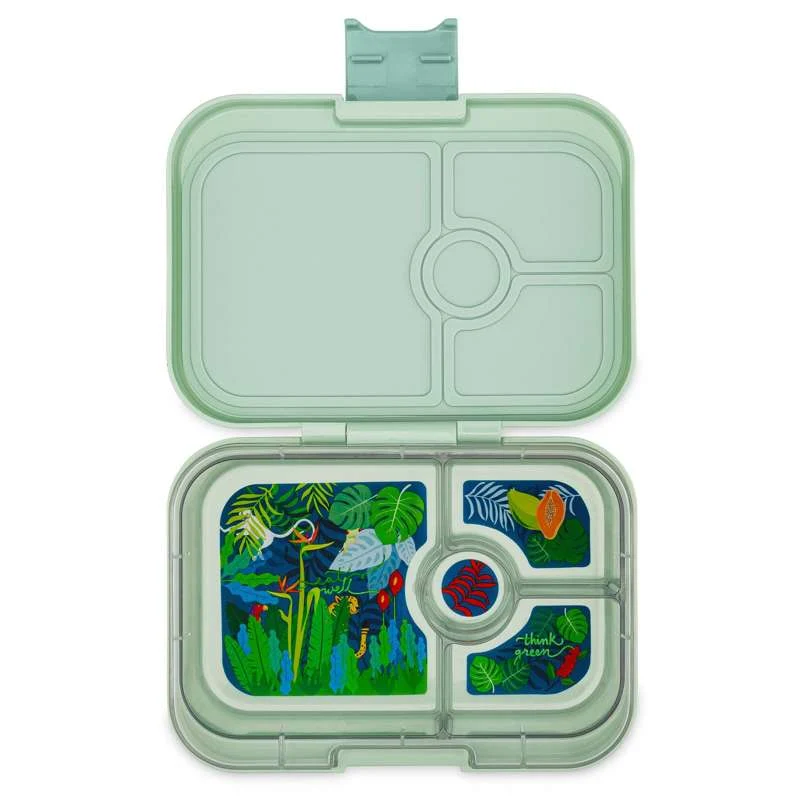 Yumbox Кутия за обяд - Панини - 4 отделения - Салвия зелено/Джунгла