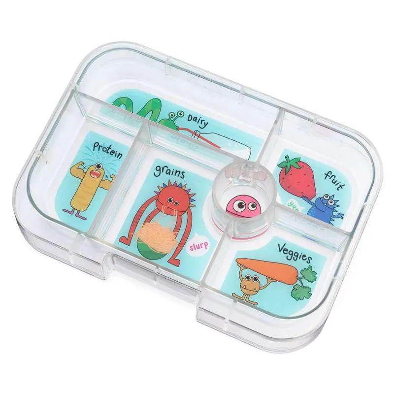 Yumbox Поднос - Оригинален поднос - 6 отделения - Смешни чудовища